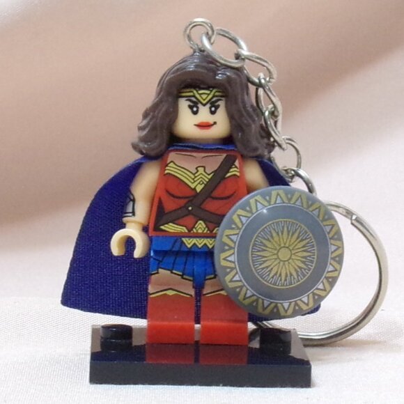 MINIFIGURE KEYCHAIN-Star Wars-Harry Potter-Sesame Street-Wonder Women Stand Gift - Picture 4 of 13